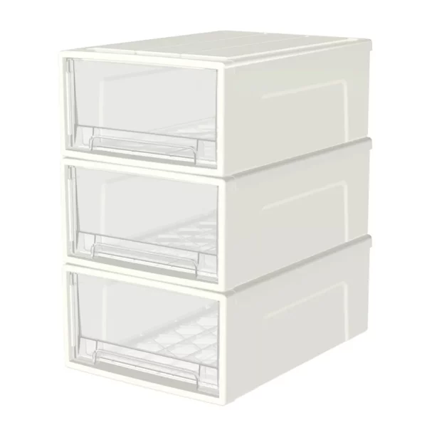 Drawer-type storage boxes, household wardrobe internal clothes organizing boxes, layered transparent clothing storage cabinets.