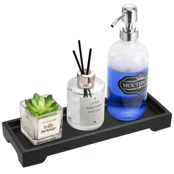 Silicone aromatherapy tray, bathroom & kitchen & living room organizer, dressing table cosmetics storage box, marble tray. - Image 3