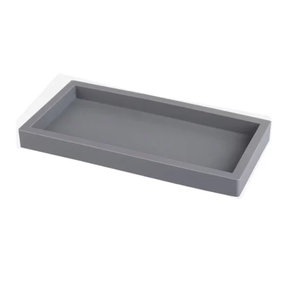 Silicone aromatherapy tray, bathroom & kitchen & living room organizer, dressing table cosmetics storage box, marble tray. - Image 2