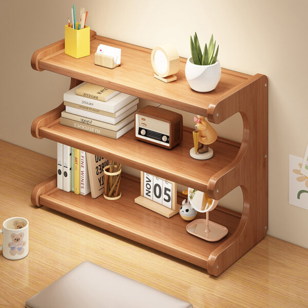 Desktop shelf, multi-layer storage rack, bookcase, kitchen supplies rack, office & home cup holder, good home storage shelf. - Image 2